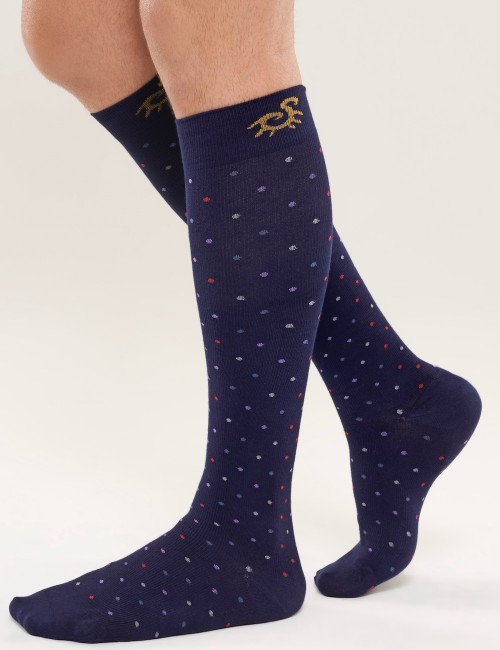 Solidea Bamboo compression socks - easy to put on, comfortable, soft, marine blue