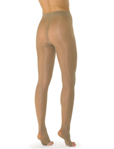 Open toe tights with compression by Solidea - avoid heavy legs during summer, stimulates blood circulation