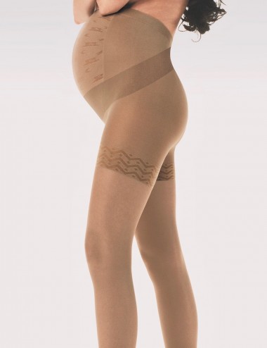 Le collant maternité Solidea 70 den couleur sable - jambes lourdes, douloureuses ou gonflées